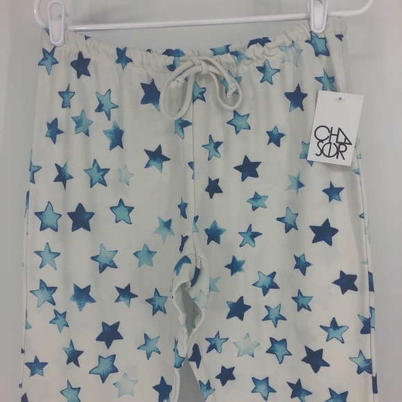 CHASER NWT INDIGO BLUE STARS LOUNGE JOGGER PANTS - Picture 3 of 10